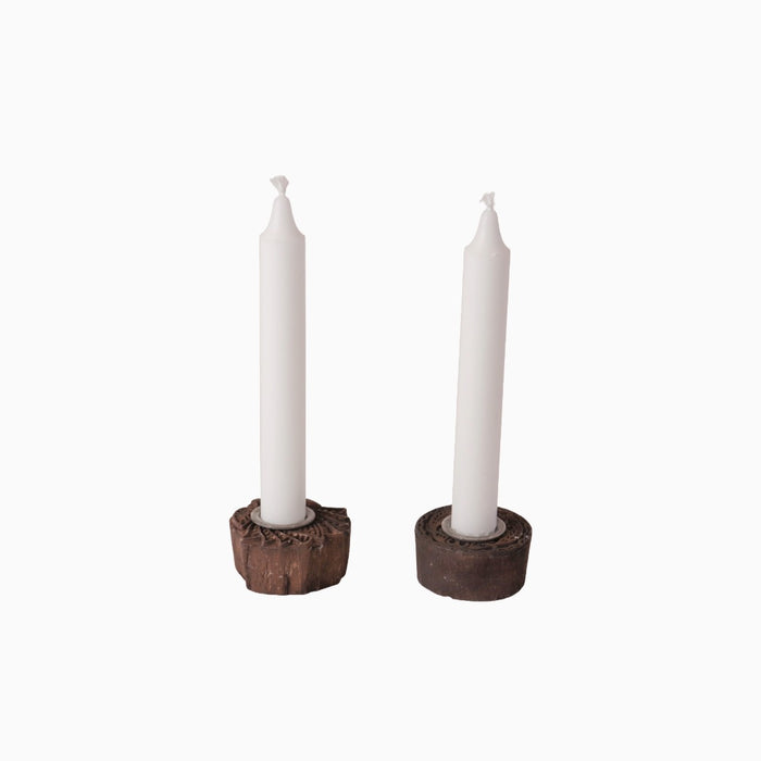 Patterns kynttilänjalka ruskea 2 kpl setti