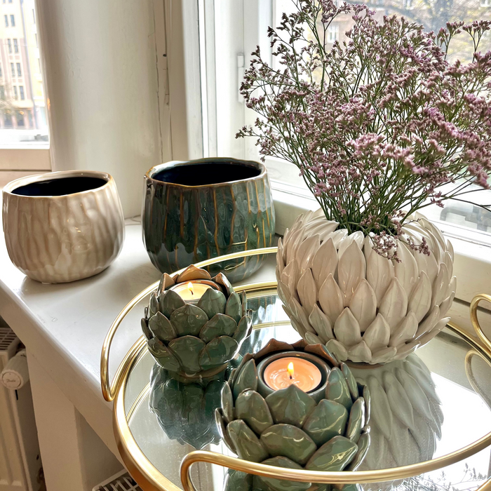 Peony White maljakko